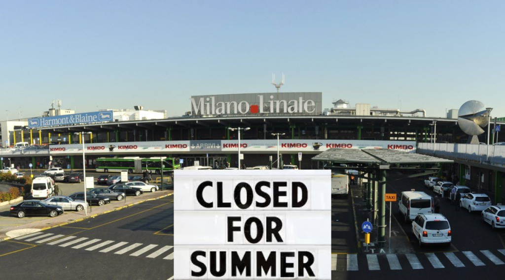 Milan Linate Airport Closure: July 27 till October 27th 2019